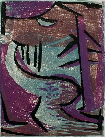 Gravure Sur Bois Haas - Winding River