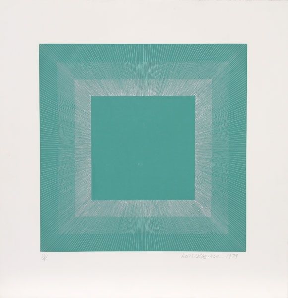 Aquatinte Anuszkiewicz - Winter Suite (Green with Silver)