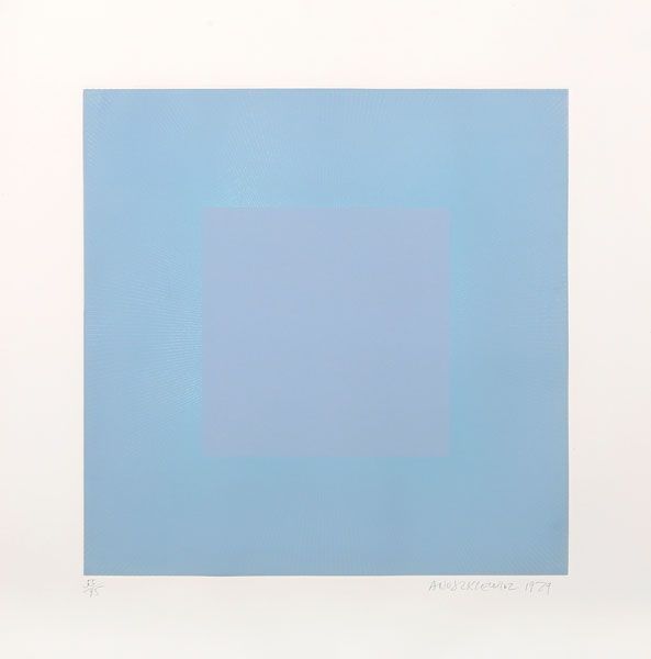 Aquatinte Anuszkiewicz - Winter Suite (Light Blue with Light Blue)