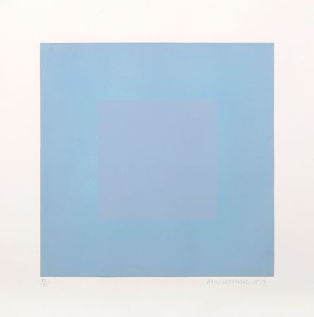 Aquatinte Anuszkiewicz - Winter Suite (Light Blue with Light Blue)