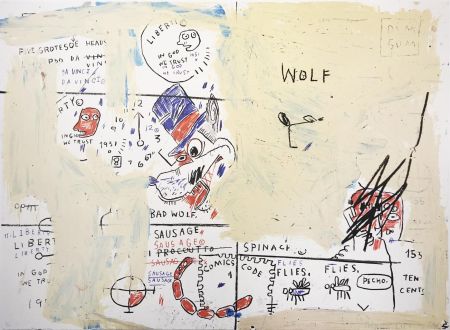 Sérigraphie Basquiat - Wolf Sausage