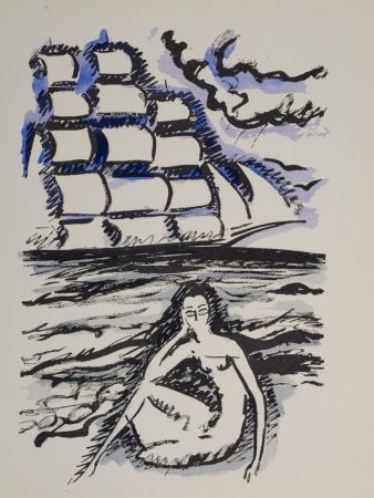 Pochoir Van Dongen - Woman Waiting For Ship