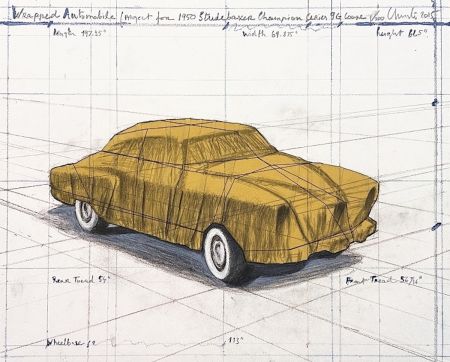 Lithographie Christo - Wrapped Automobile, Project for Studebaker