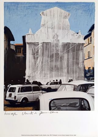 Sérigraphie Christo & Jeanne-Claude - Wrapped Fountain Spoleto