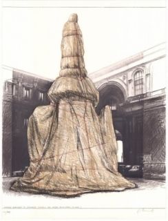 Lithographie Christo - Wrapped Monument to Leonardo