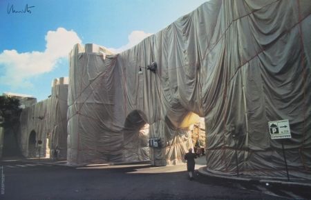 Offset Christo - Wrapped Roman Wall, Porta Pinciana, Rome