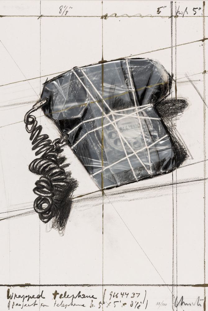 Lithographie Christo & Jeanne-Claude - Wrapped Telephone