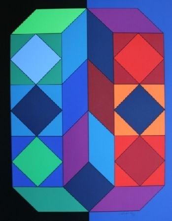 Sérigraphie Vasarely - XICO 4