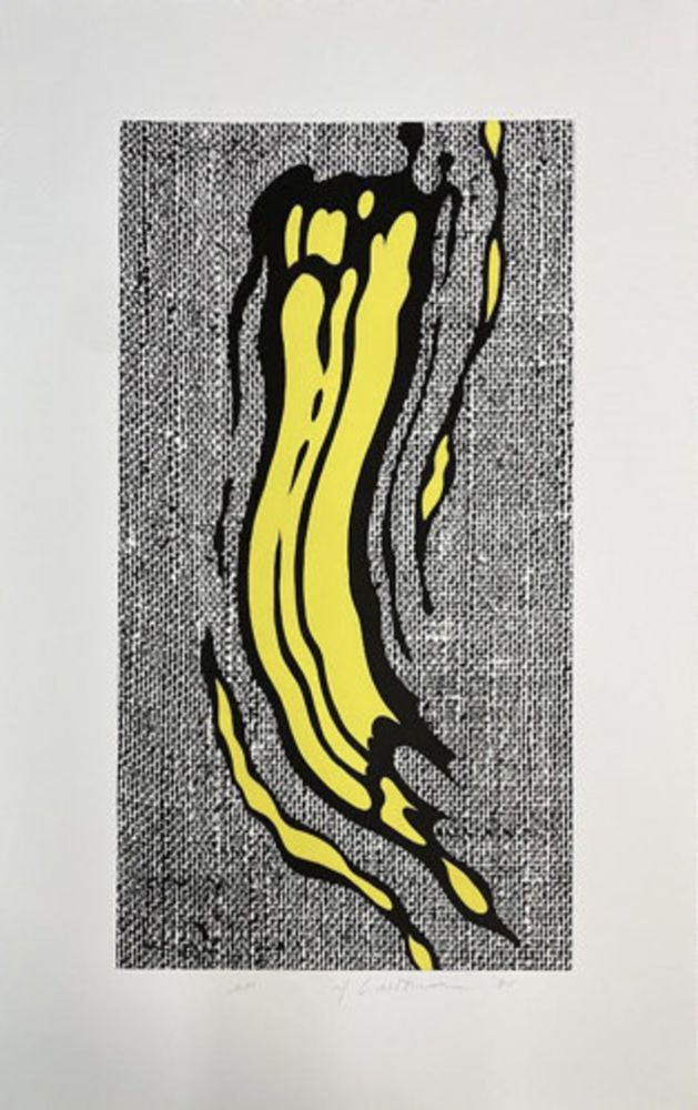 Gravure Lichtenstein - Yellow Brushstroke