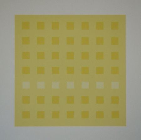 Sérigraphie Calderara - Yellow Squares