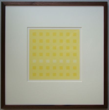 Sérigraphie Calderara - Yellow Squares