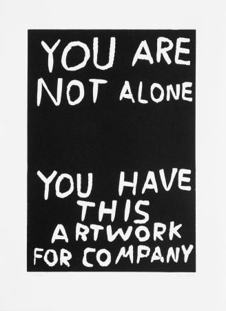 Linogravure Shrigley - You are not alone