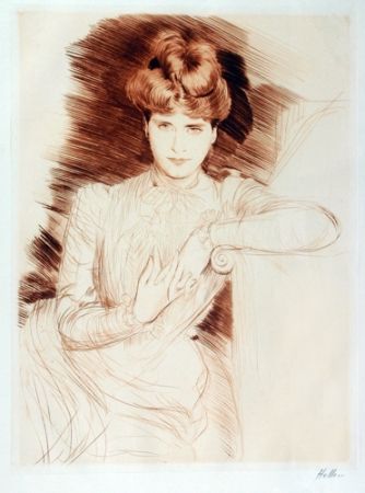 Pointe-Sèche Helleu - Young Woman Leaning - Madame Helleu