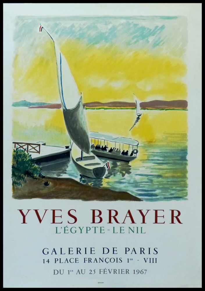 Affiche Brayer - YVES BRAYER - GALERIE DE PARIS, L'EGYPTE - LE NIL