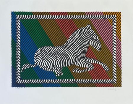 Lithographie Vasarely - Zebra 3 