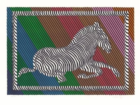 Lithographie Vasarely - Zebre