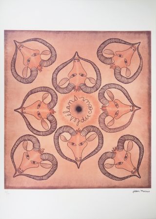 Lithographie Marais  - Zodiaque Bélier, Les élans du Cœur