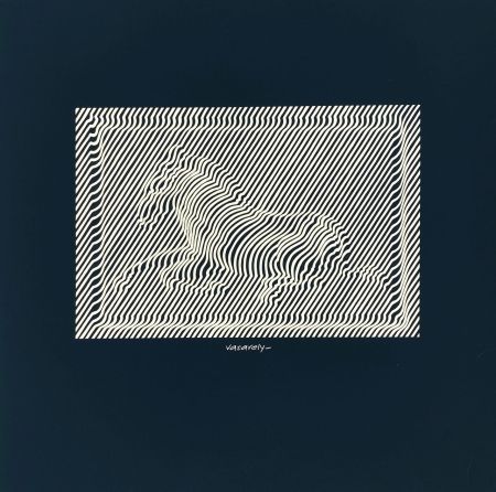 Sérigraphie Vasarely - Zèbres cinétiques