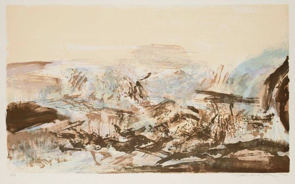 Lithographie Zao - À La Gloire de l'image et art Poétique