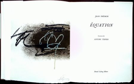 Livre Illustré Tàpies - Équation - Galerie Lelong