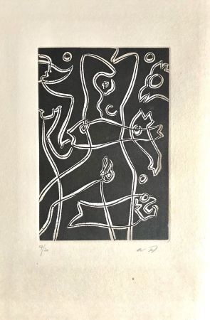 Eau-Forte Et Aquatinte Masson - Ô mésange, ô peut-être