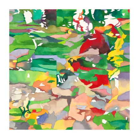 Estampe Numérique Agosti - Caducée rouge