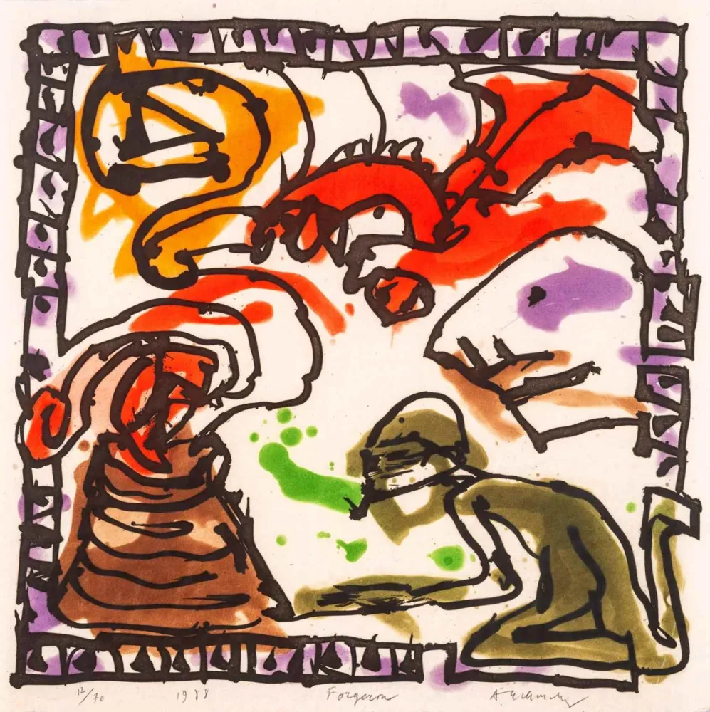 Eau-Forte Et Aquatinte Alechinsky - Forgeron