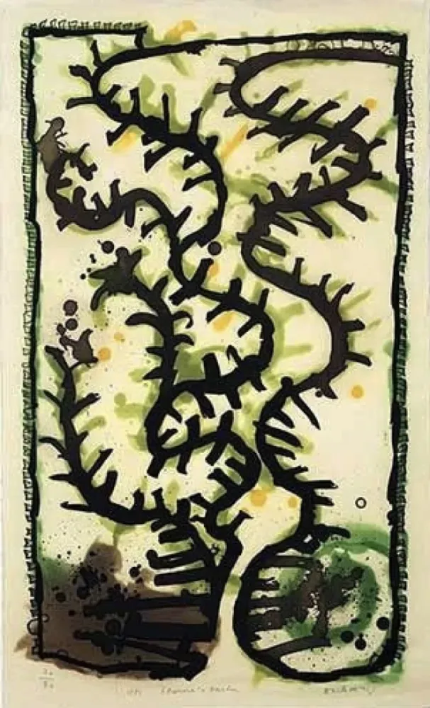 Gravure Alechinsky - Les jardins d'Eléronore