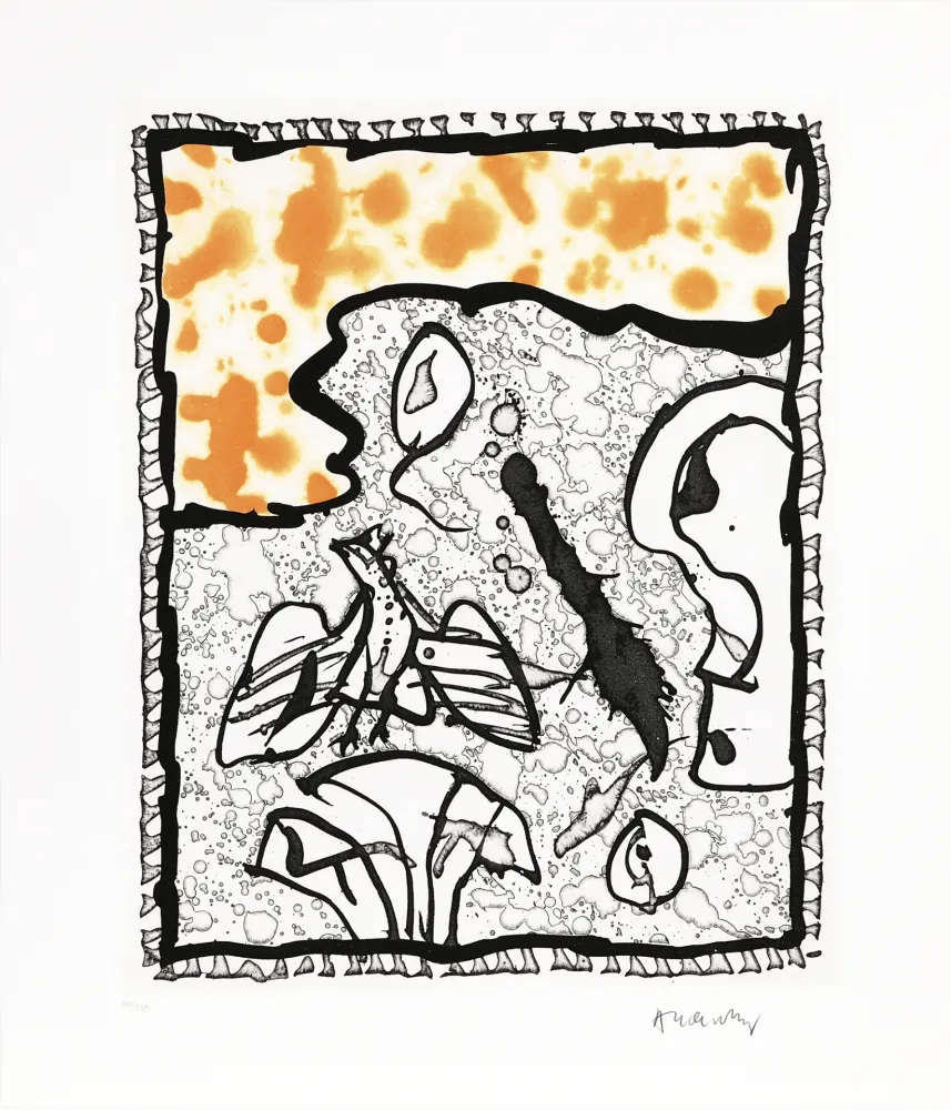 Linogravure Alechinsky - Traité des excitants modernes 01