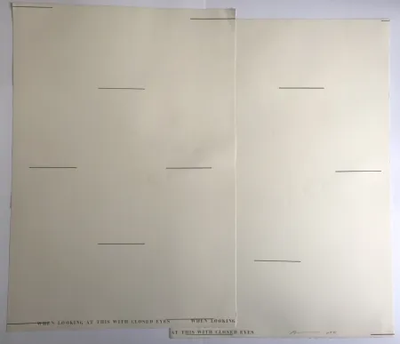 Lithographie Arakawa - When looking at this with closed eyes