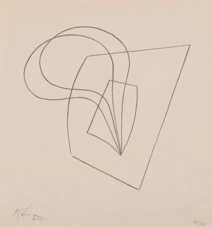 Lithographie Arp - Pflanzlich-architektonische