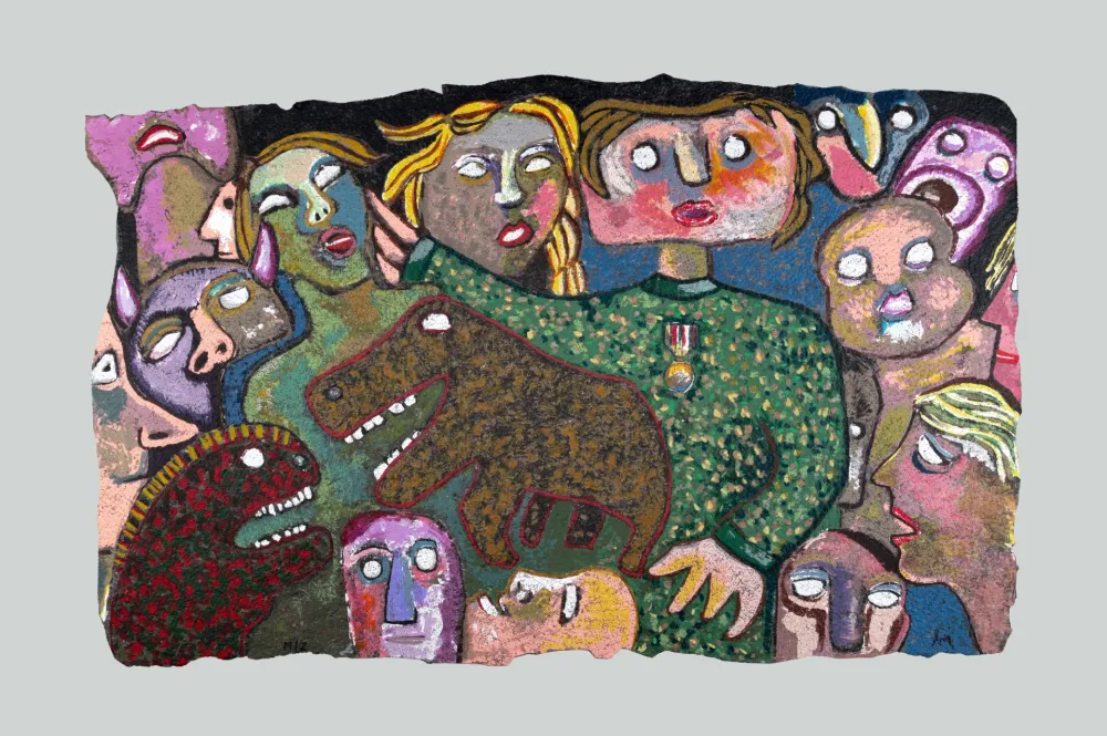 Sérigraphie Baj - Folla mutante