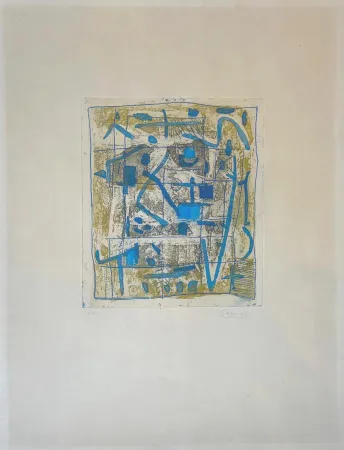 Eau-Forte Et Aquatinte Bissiere - Soleil noir 