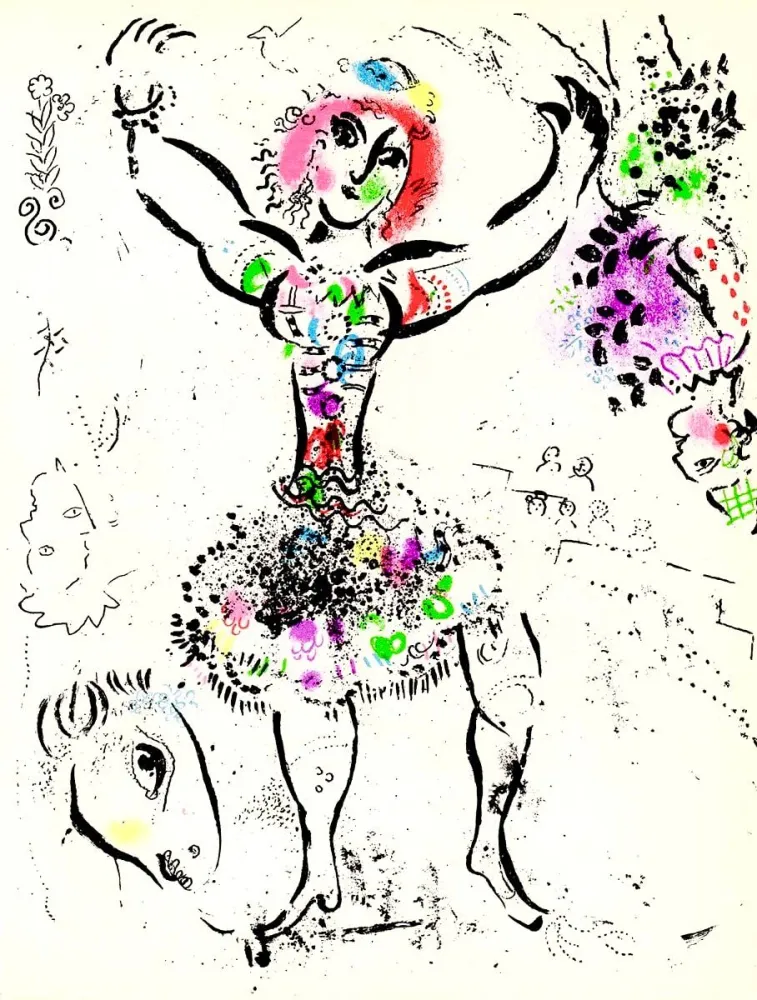 Lithographie Chagall - La Jongleuse