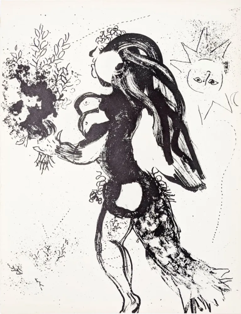 Lithographie Chagall - L'offrande
