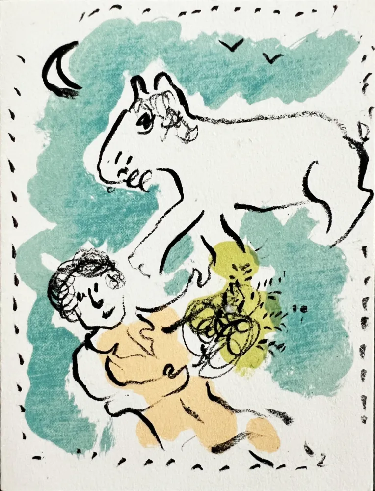Lithographie Chagall - New Year's Card