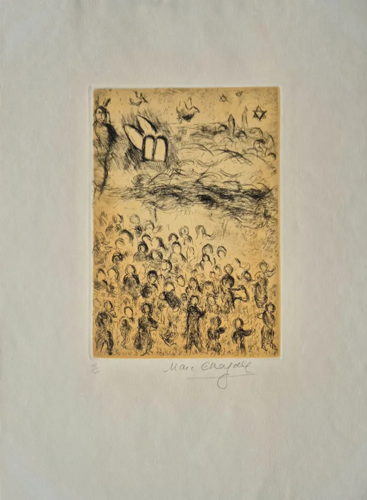 Eau-Forte Et Aquatinte Chagall - Plate 26, from Psalms of David