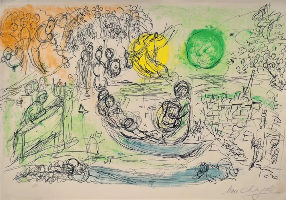 Lithographie Chagall - The Concert