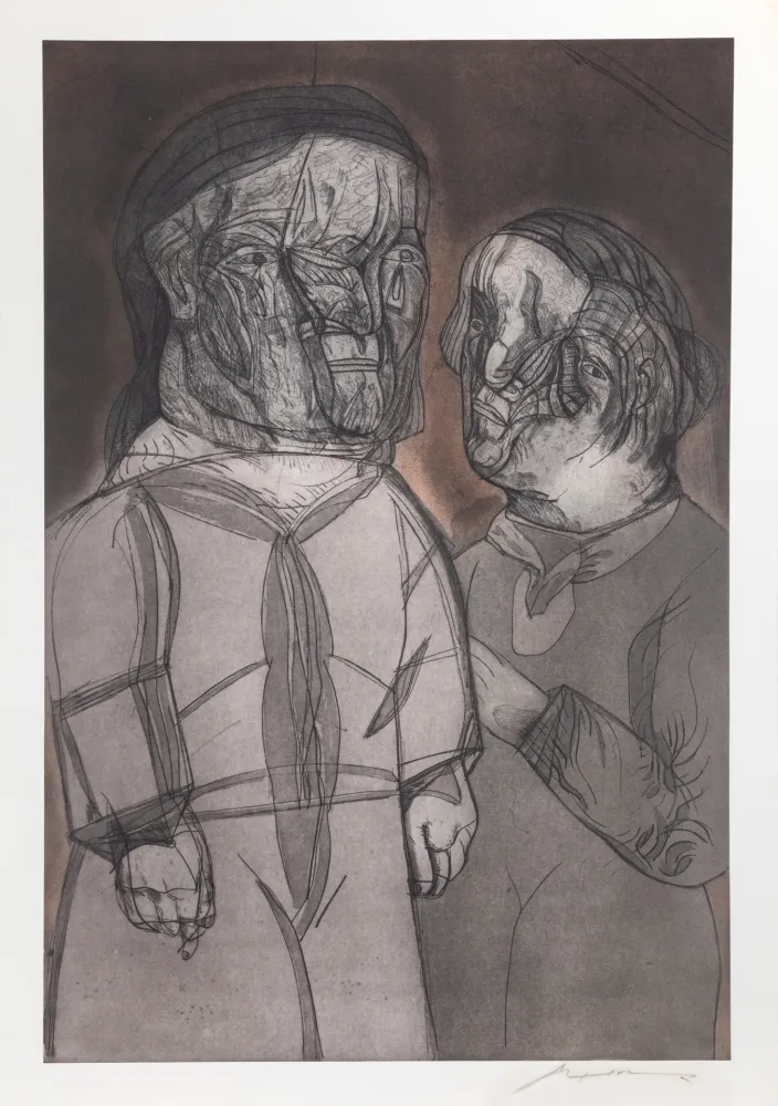 Eau-Forte Et Aquatinte Cuevas - Ustine y el Marquez de Sade from the Intolerance Portfolio