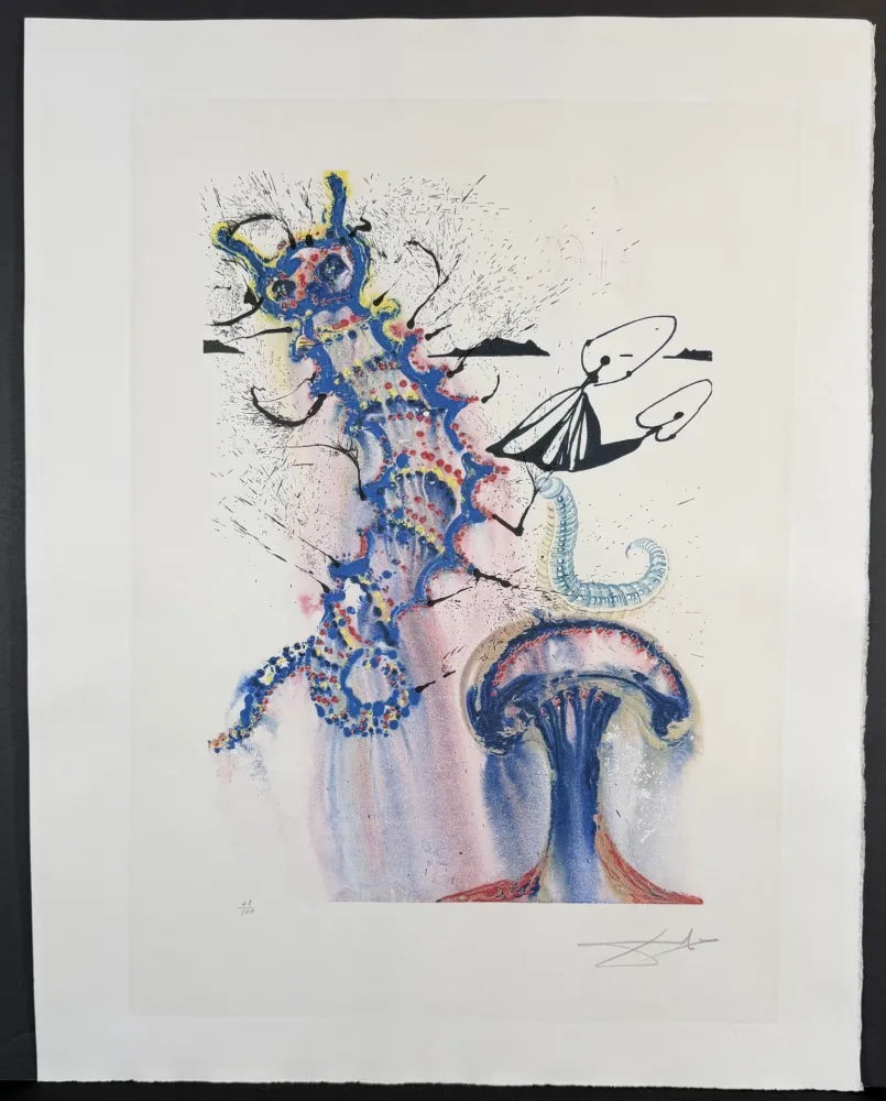 Gravure Dali - Alice in Wonderland Advice from a Caterpillar