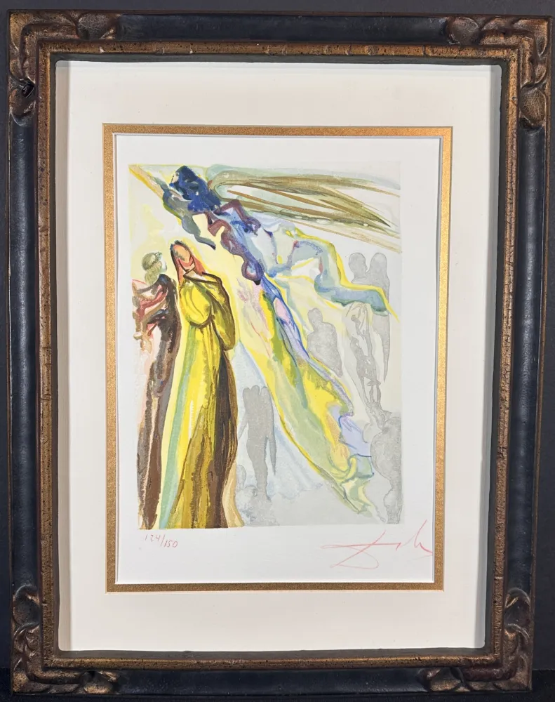 Gravure Sur Bois Dali - Divine Comedy Heaven Canto 11