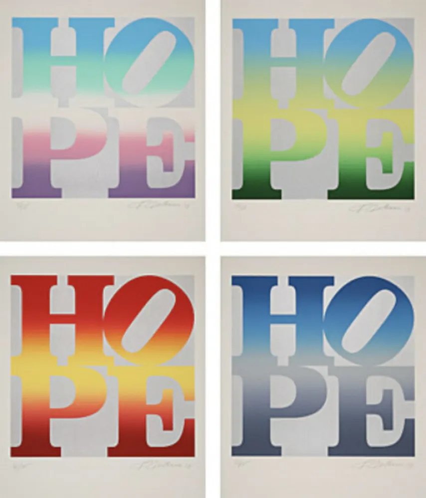 Sérigraphie Indiana - Four Seasons of Hope (Silver)