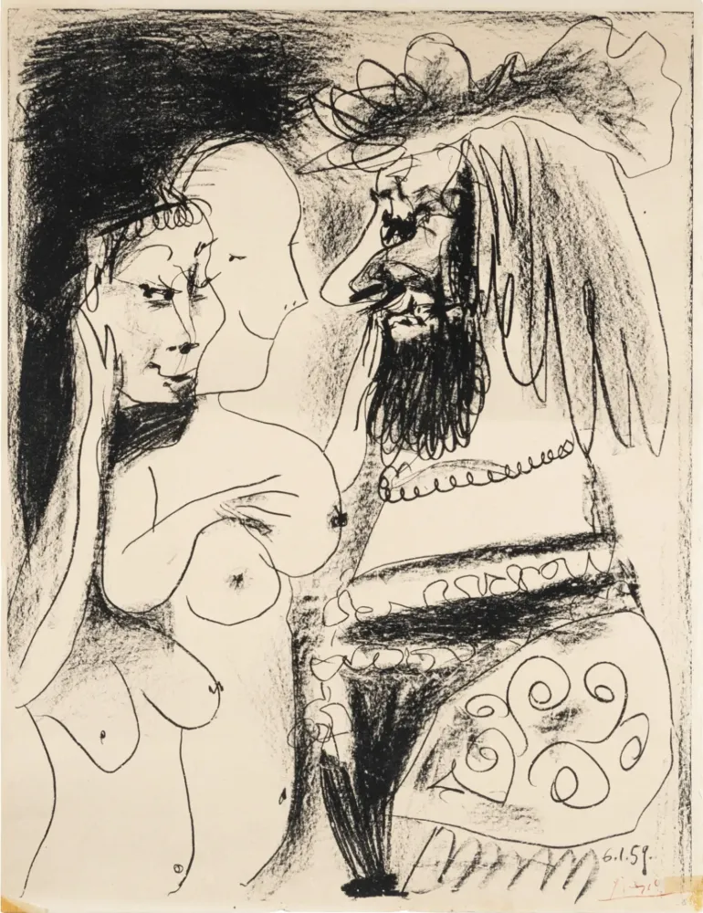 Lithographie Picasso - Le Vieux Roi