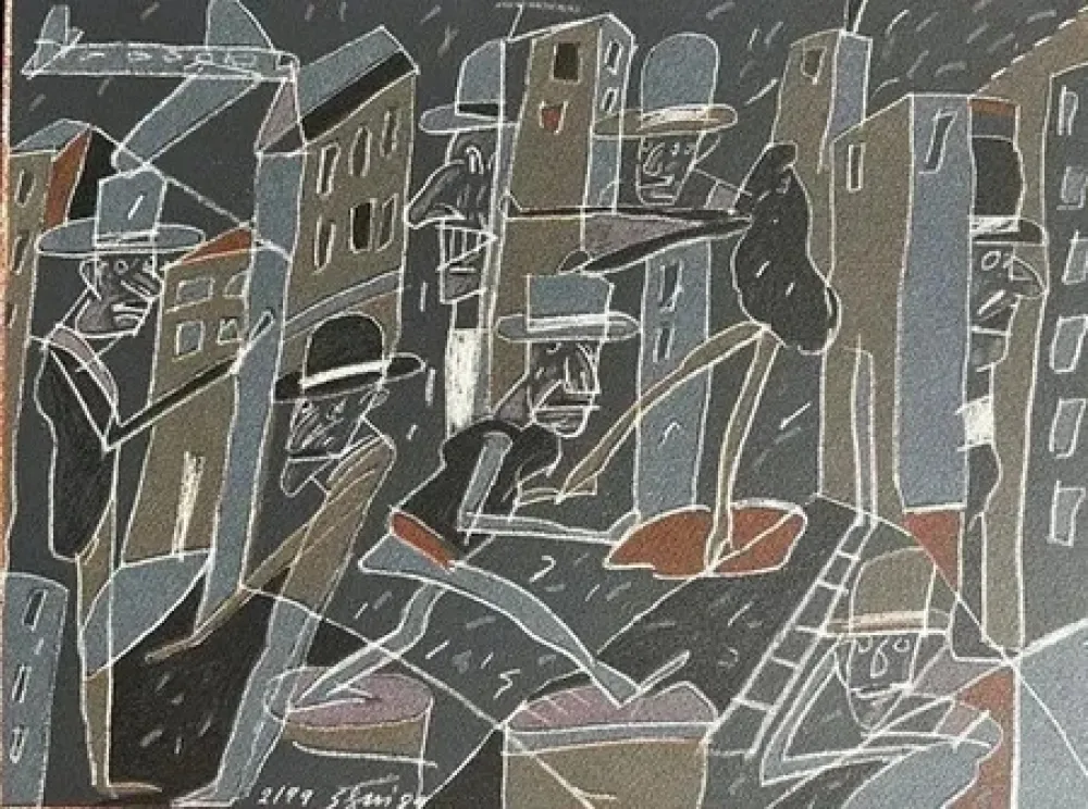Lithographie Segui - Composition