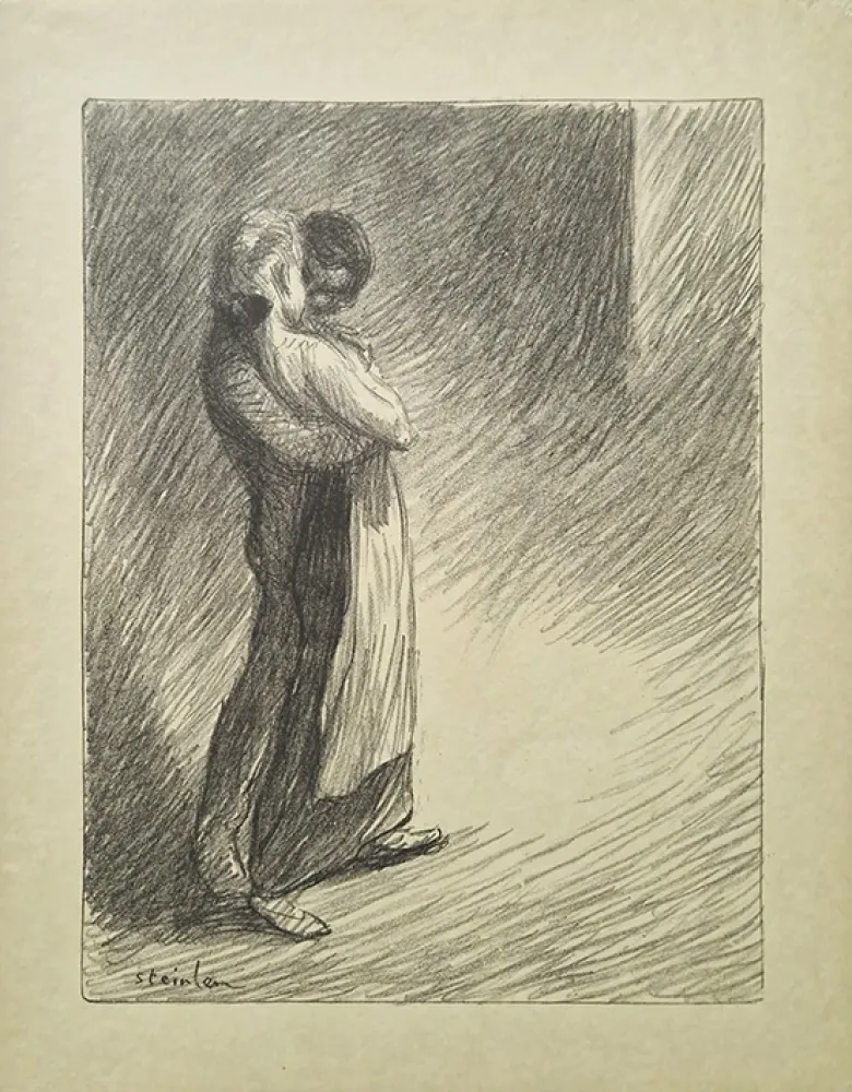 Lithographie Steinlen - Il bacio
