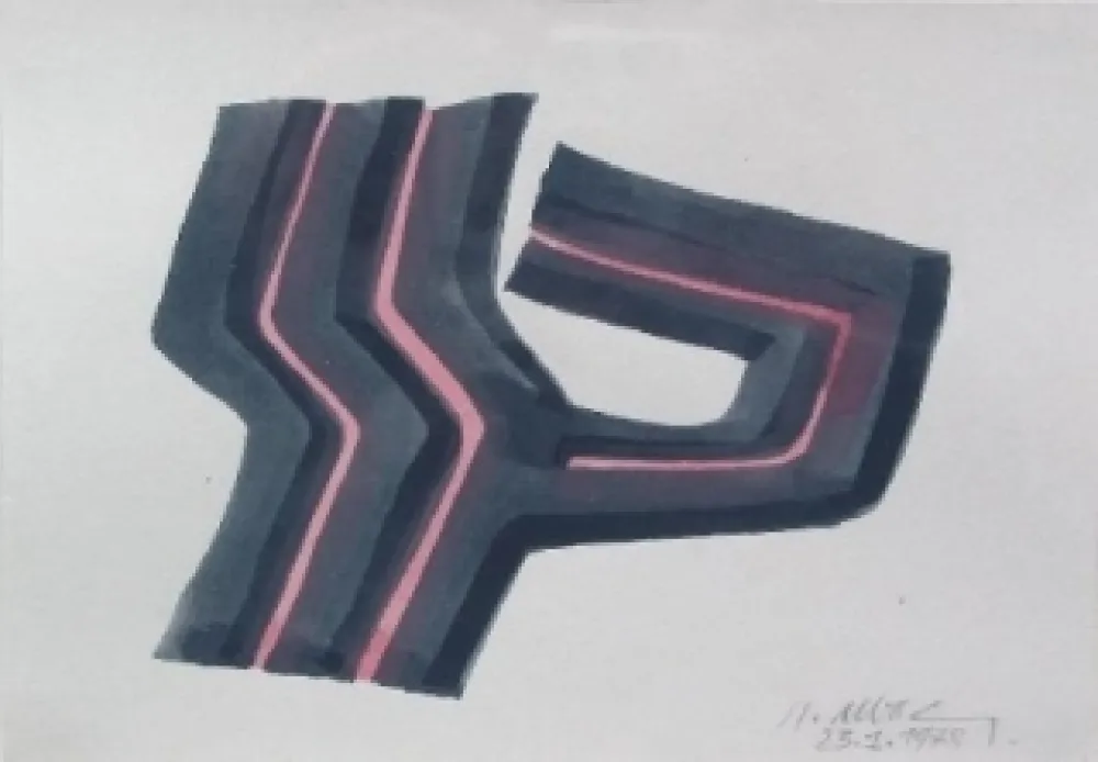 Aucune Technique Ubac - Composition abstraite 1