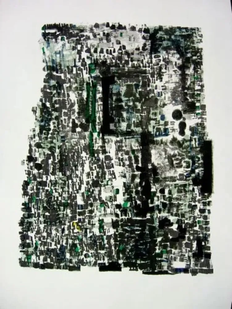 Lithographie Vierge - Grottes
