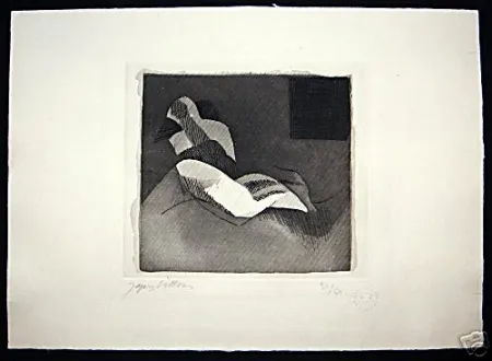 Eau-Forte Villon - Le Baiser