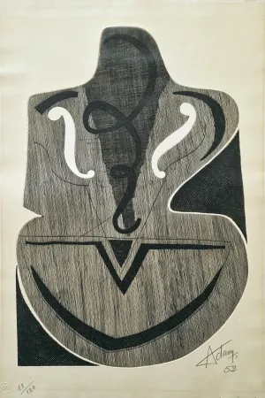 Eau-Forte Adam - Le violon