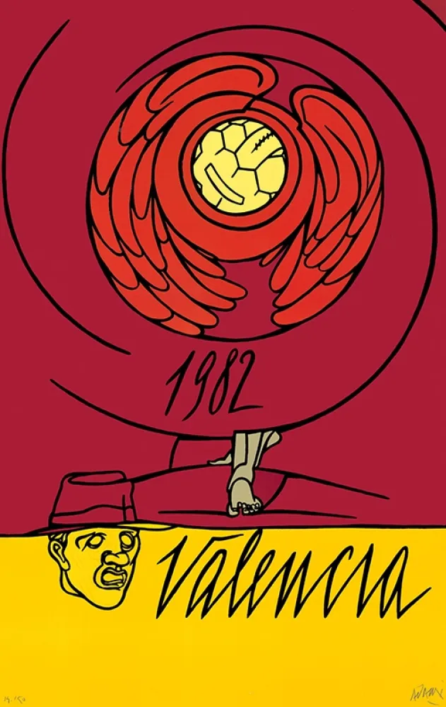 Lithographie Adami - Copa del Mundo de Fútbol España 1982 - Valencia